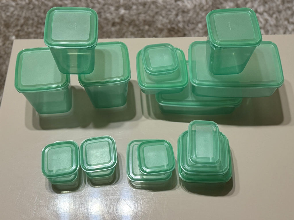 Set 9 caserole caserole din plastic cu capace