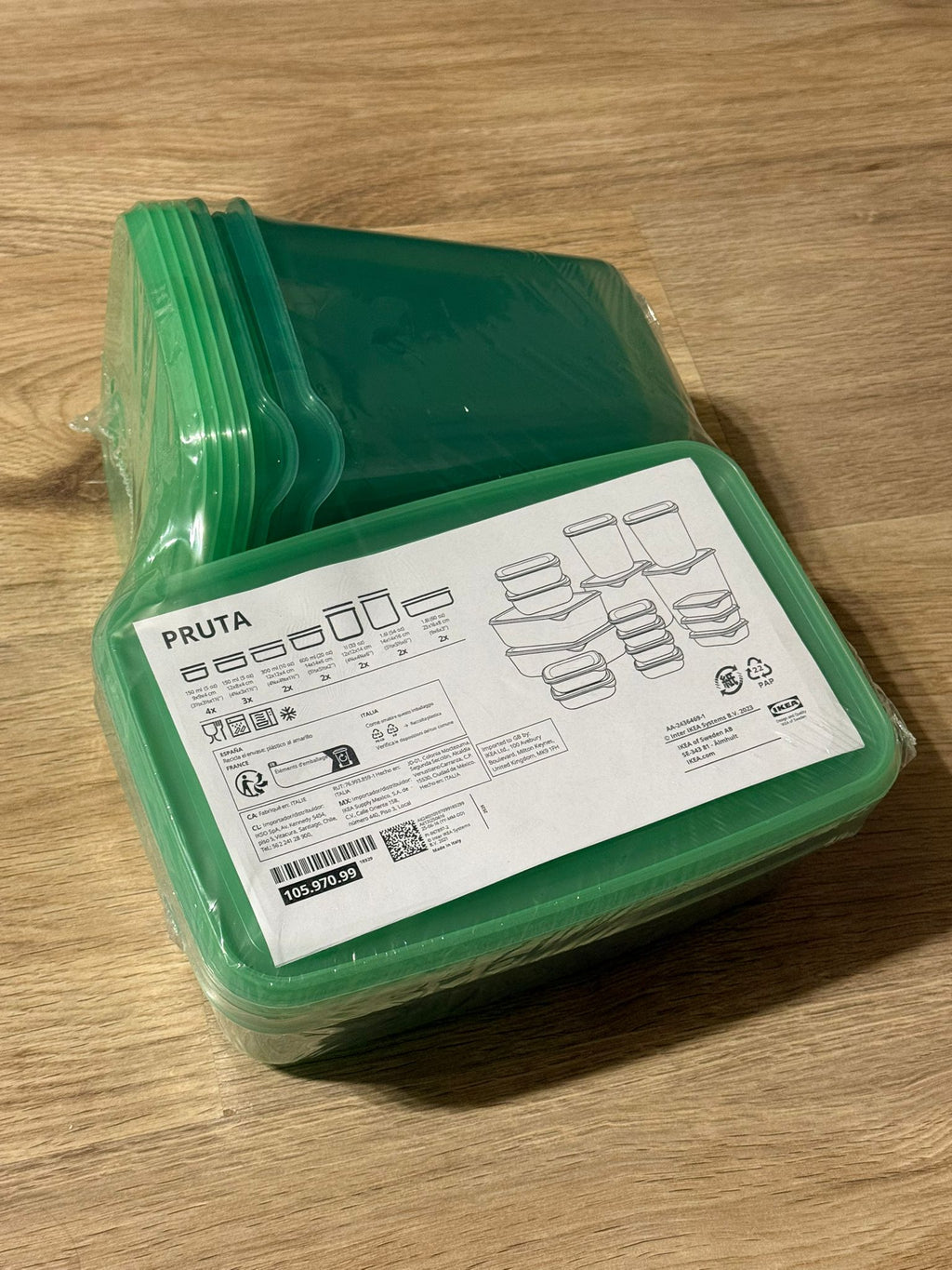 Set 9 caserole caserole din plastic cu capace