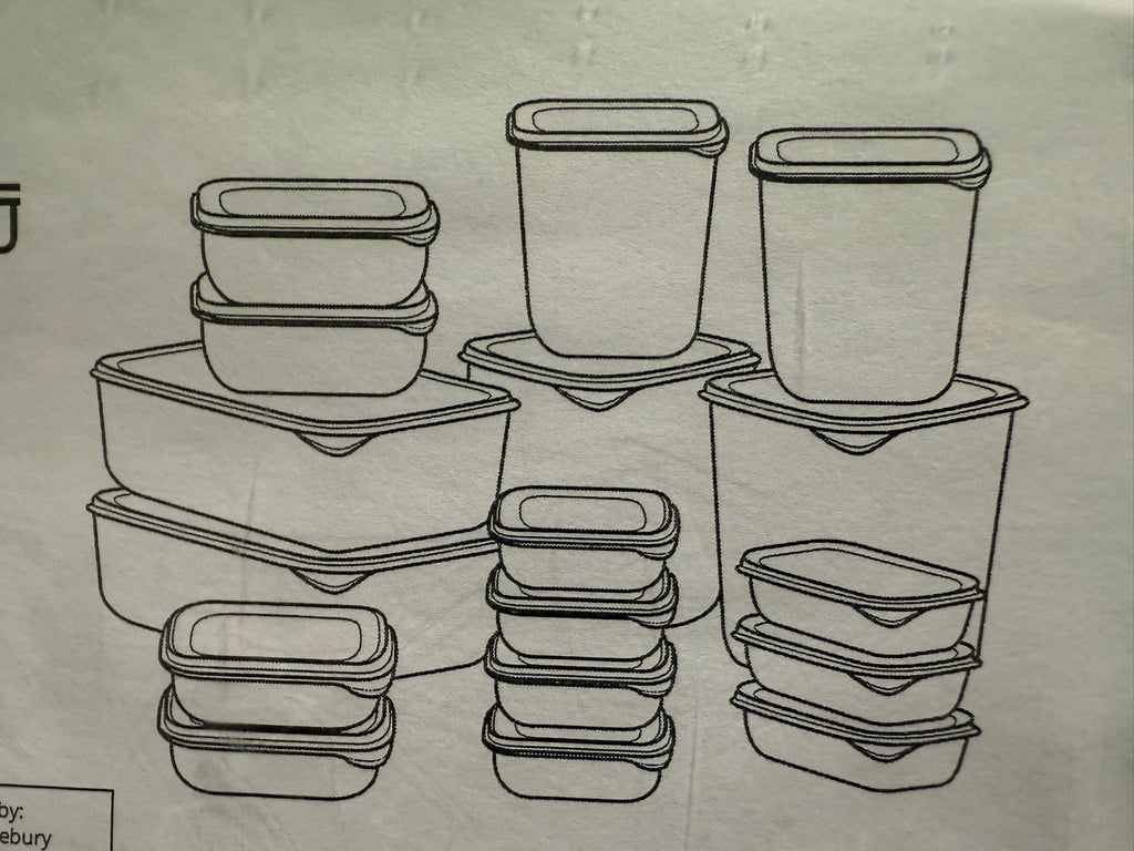 Set 9 caserole caserole din plastic cu capace