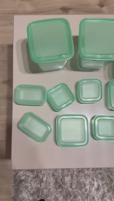 Set 9 caserole caserole din plastic cu capace